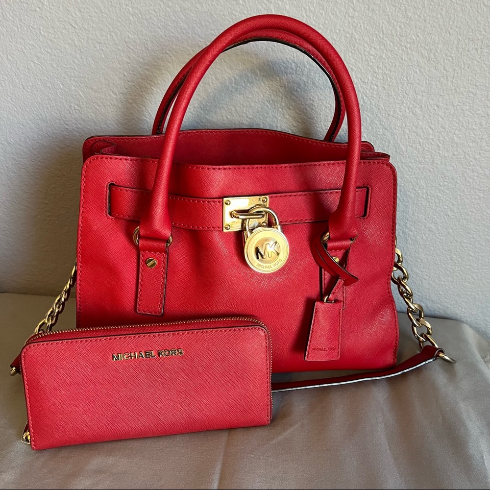 Michael Kors Hamilton Satchel- Medium & wallet